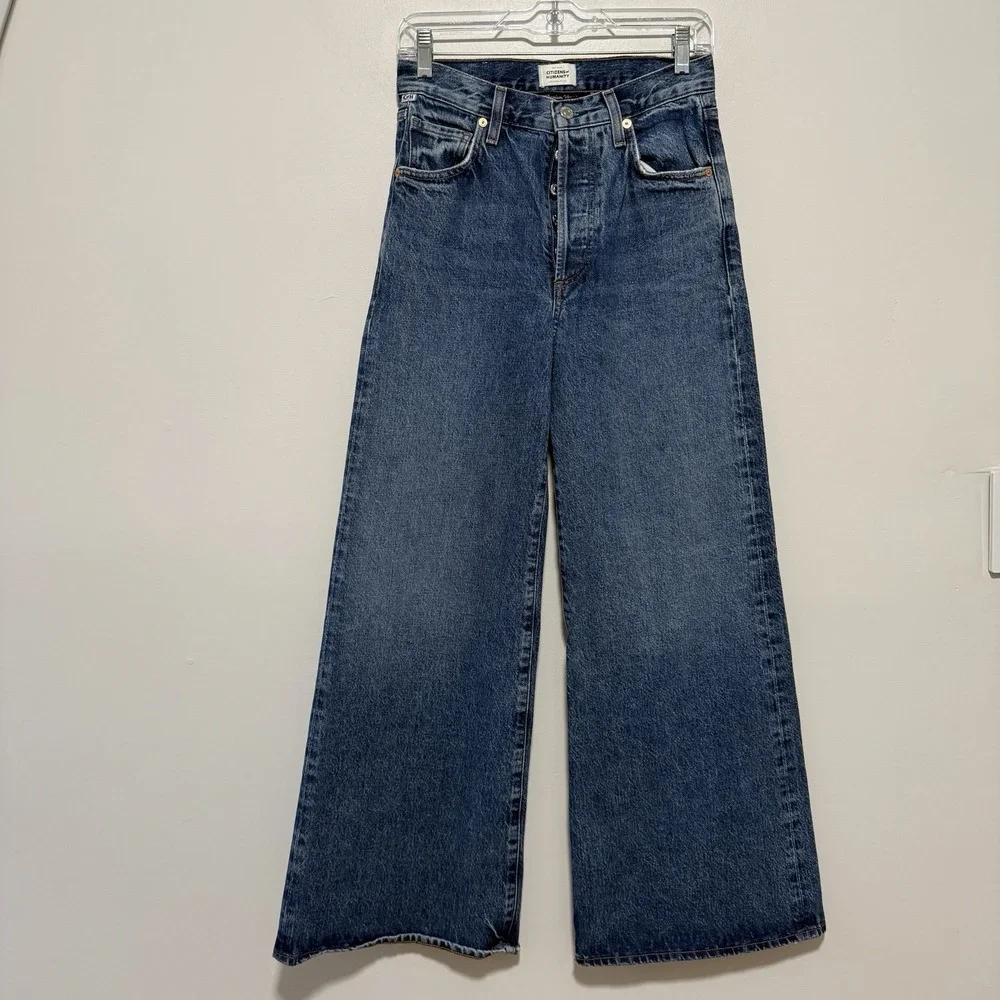 Citizens of Humanity Beverly Slouch Boot‎ Wide Leg Jeans in Corsage Blue